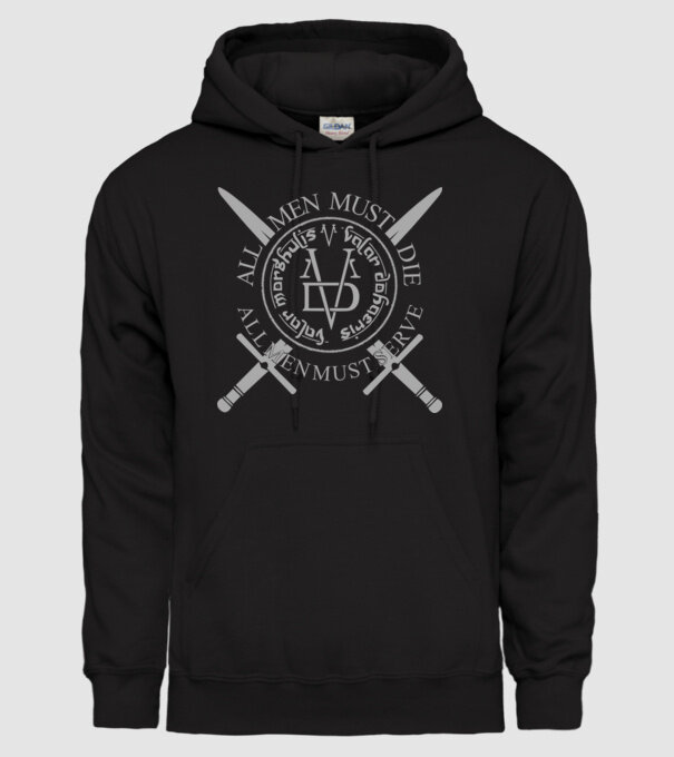 Valar Morghulis model negru pe tricou