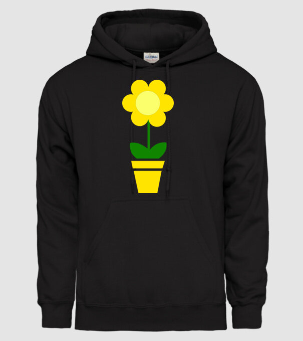 Flower model negru pe tricou