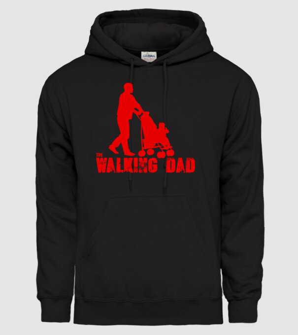 Walking dad model negru pe tricou