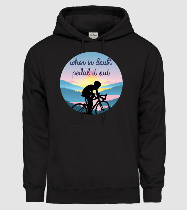 when in doubt model negru pe tricou