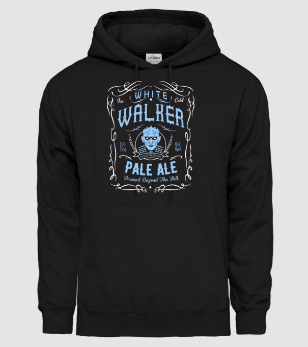 White Walker Pale Ale model negru pe tricou