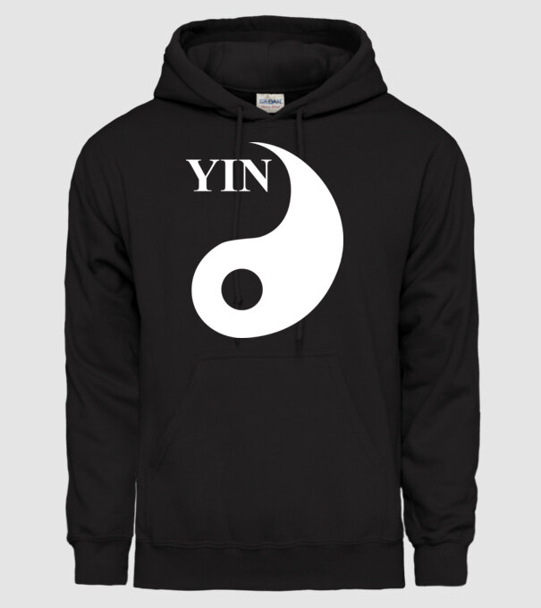 YIN model negru pe tricou