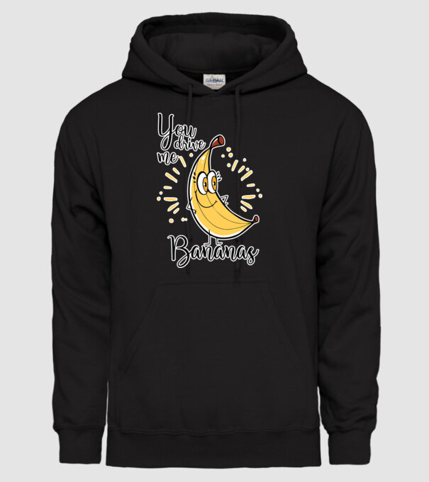 You drive me bananas you are the apple of my eye-01 model negru pe tricou