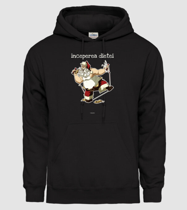 începerea dietei - 1 ianuarie model negru pe tricou