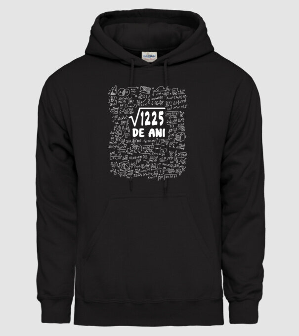 √1225 de ani model negru pe tricou