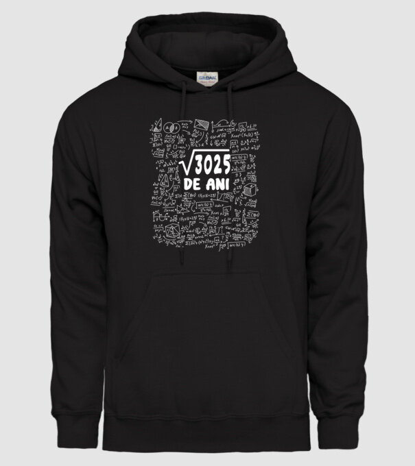 √3025 de ani model negru pe tricou