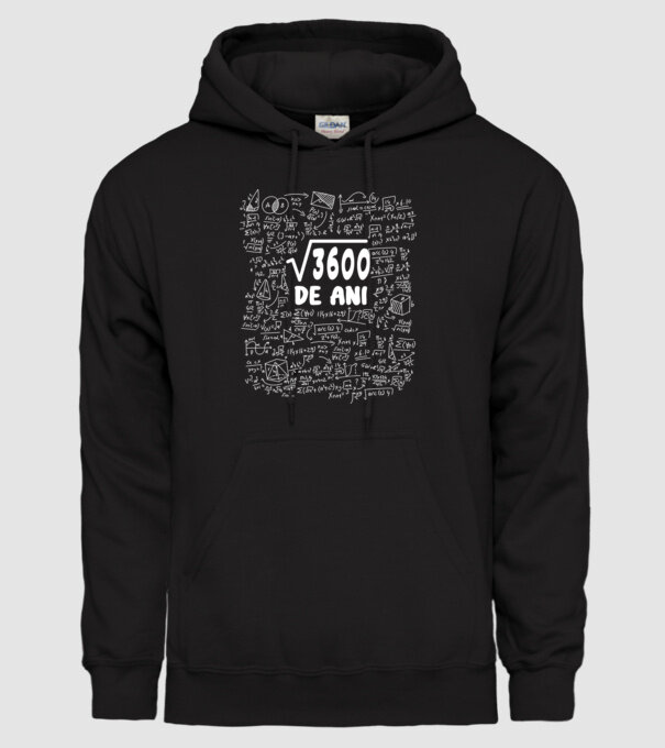 √3600 de ani model negru pe tricou