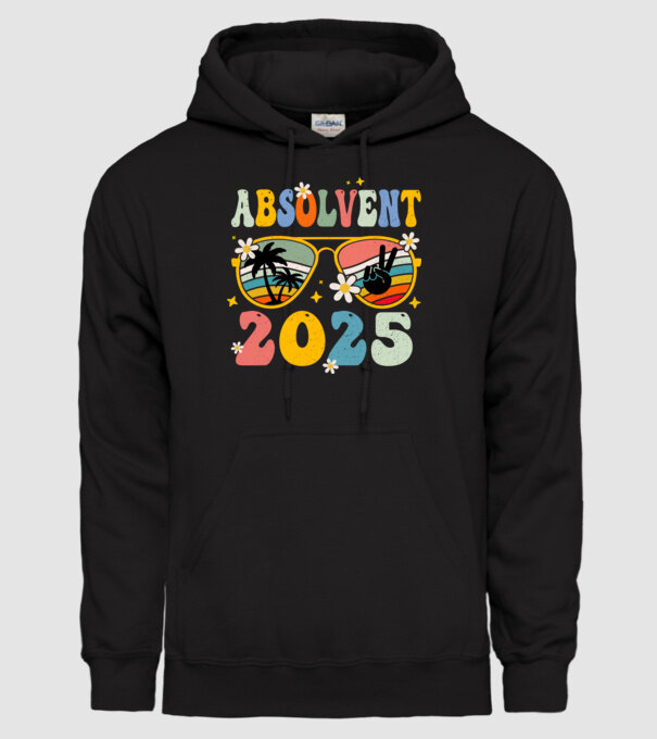 Absolvent 2025 model negru pe tricou