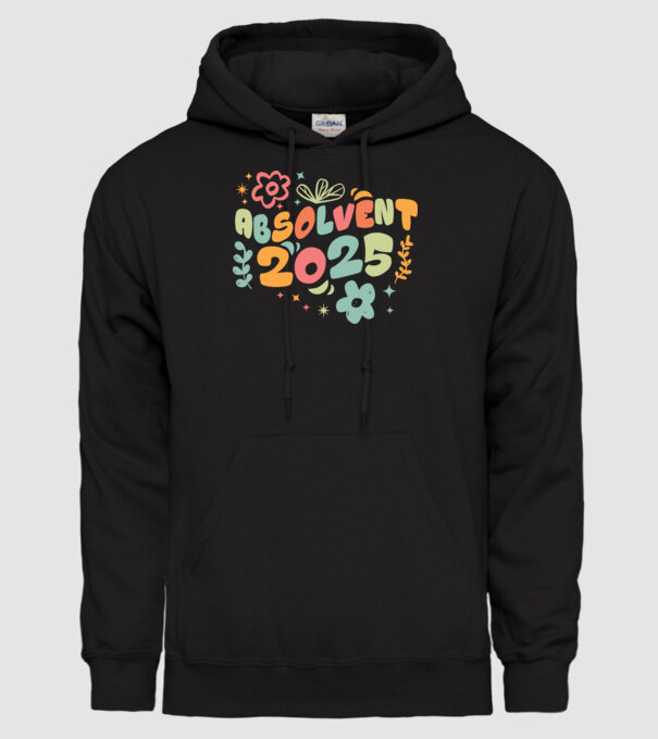 Absolventa 2025 model negru pe tricou