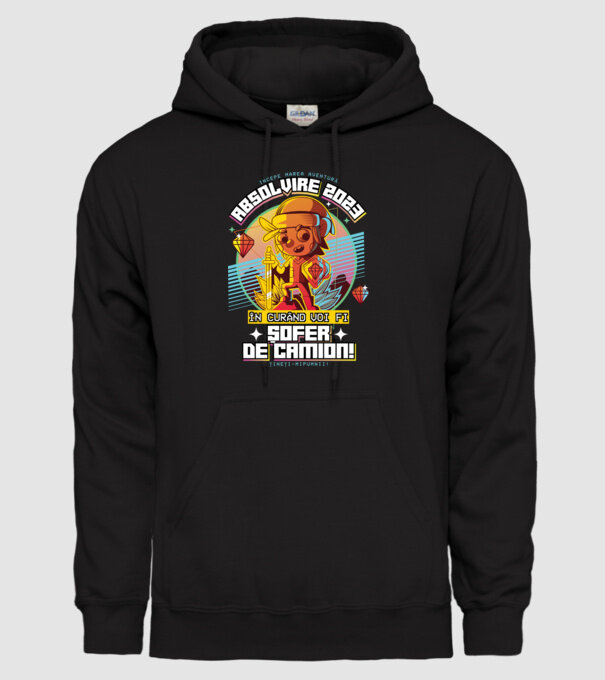 absolvire 2023 șofer de camion model negru pe tricou