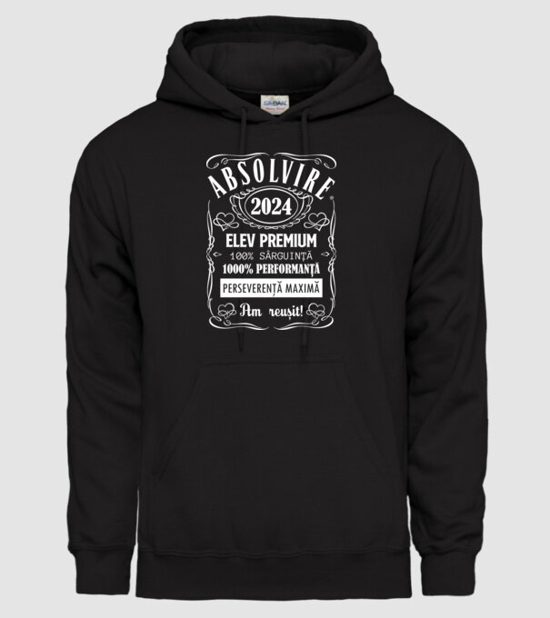 Absolvire Premium model negru pe tricou