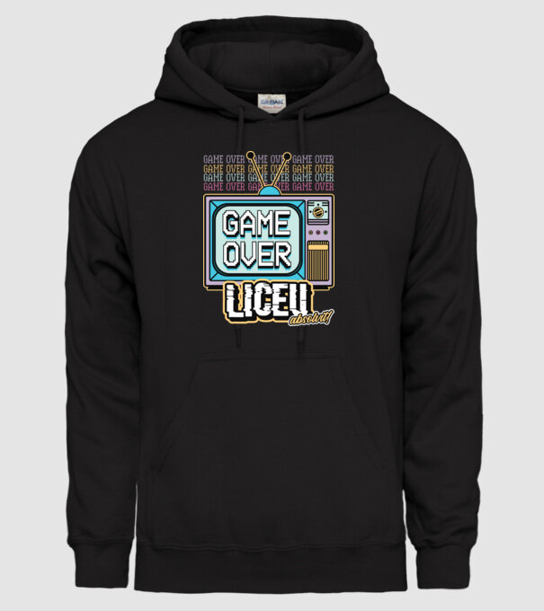 Absolvire retro liceu model negru pe tricou