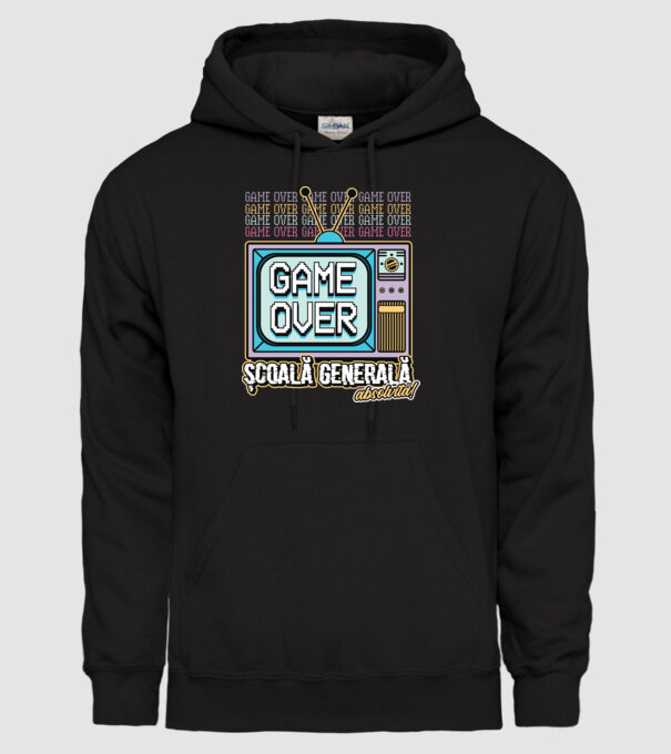Absolvire retro școală generală model negru pe tricou