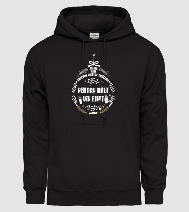 acesta este tricoul meu de Crăciun_pentru băut vin fiert model negru pe tricou