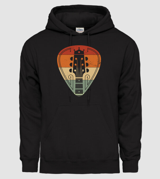 acoustic guitarist model negru pe tricou