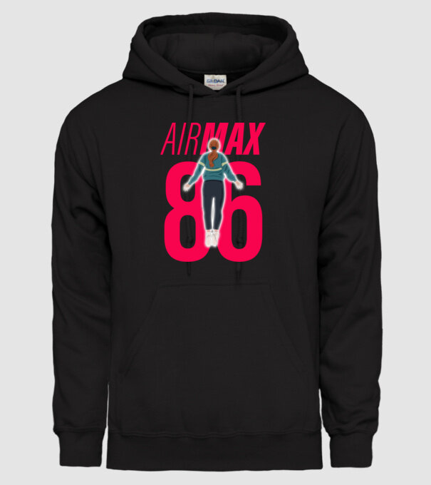 air max 86 stranger things model negru pe tricou