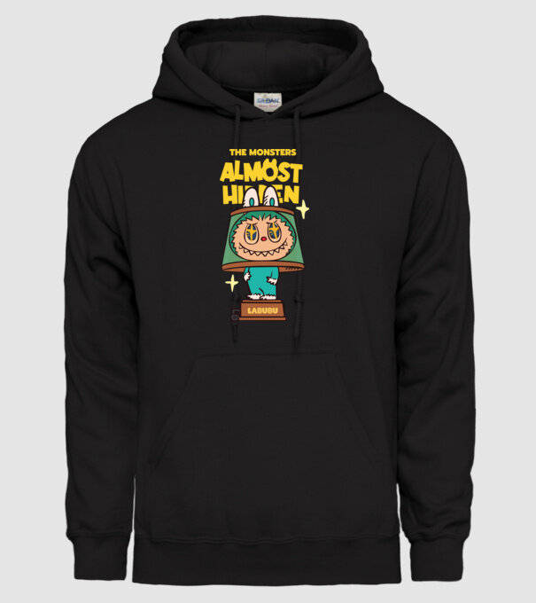 Almost Hidden model negru pe tricou