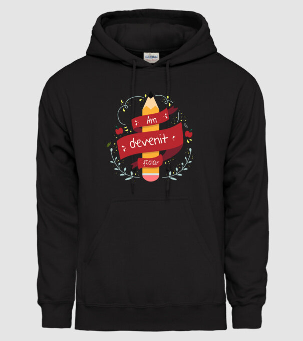 Am devenit școlar model negru pe tricou