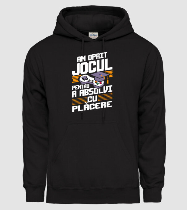 Am oprit jocul absolvent negru model negru pe tricou