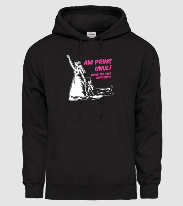Am prins unul Nimic nu este imposibil model negru pe tricou