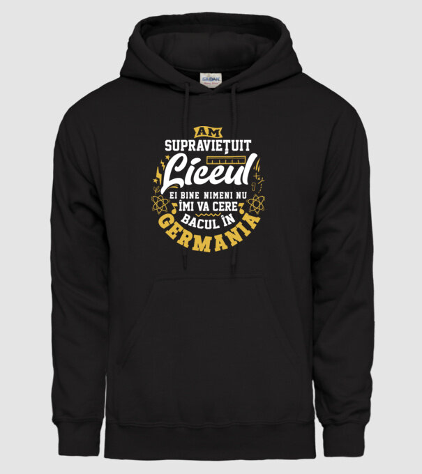 Am supraviețuit liceul model negru pe tricou
