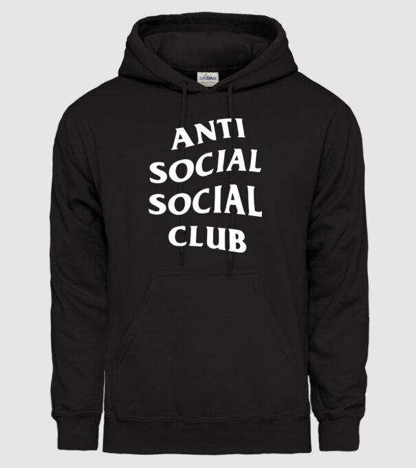 Anti social social club model negru pe tricou
