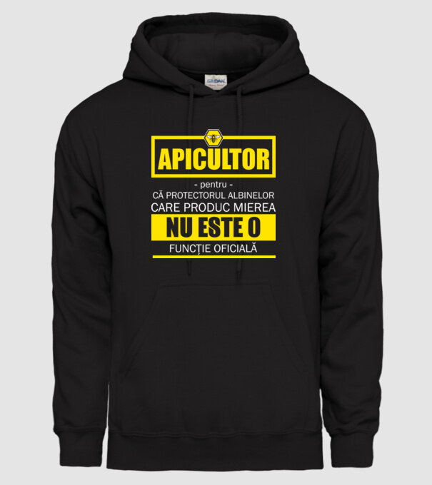 apicultor - pentru că protectorul albinelor care produc mierea nu este o funcție oficială model negru pe tricou