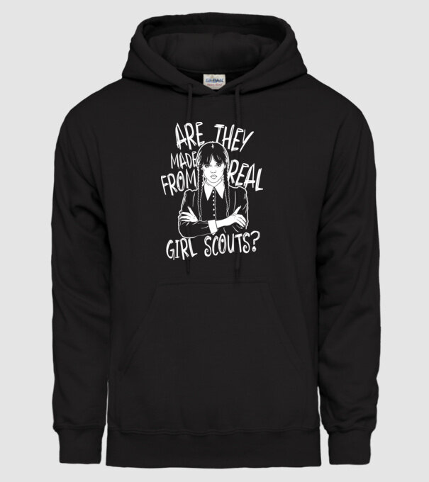 Are the made from real girl scouts model negru pe tricou