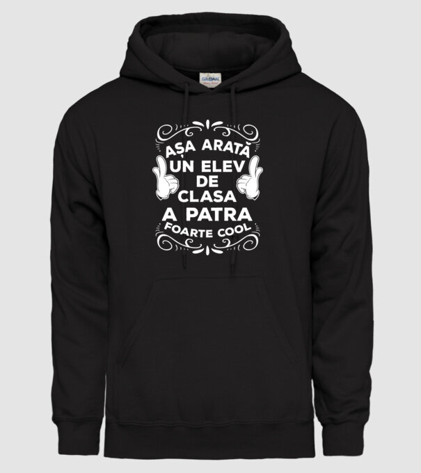 Așa arată un elev de clasa a patra foarte cool model negru pe tricou
