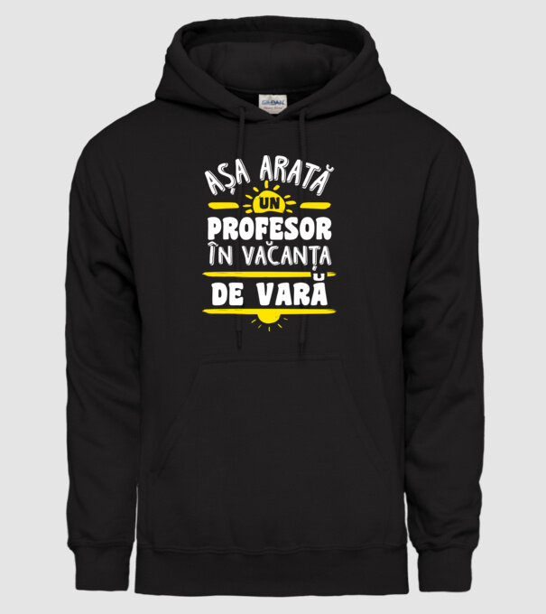 așa arată un profesor în vacanță de vară model negru pe tricou