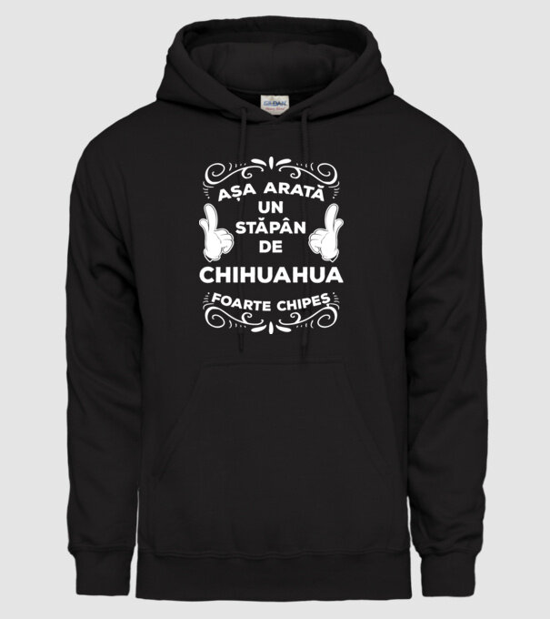 Așa arată un stăpân de Chihuahua foarte chipeș model negru pe tricou