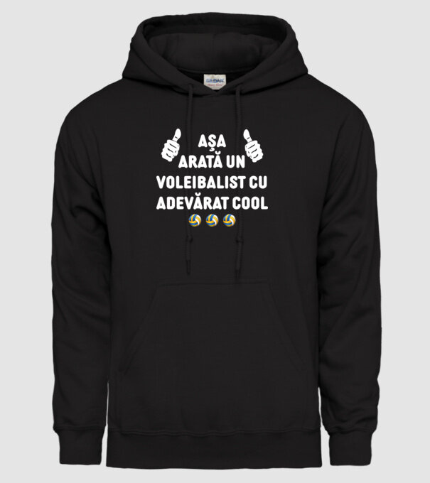 Așa arată un voleibalist cu adevărat cool model negru pe tricou