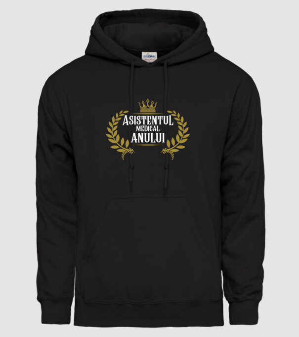Asistentul medical al anului model negru pe tricou