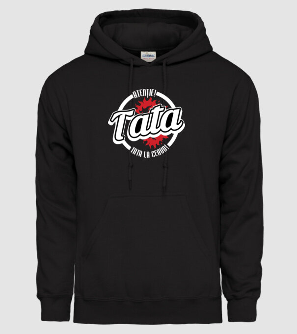 Atenție! Tata la ceaun! model negru pe tricou