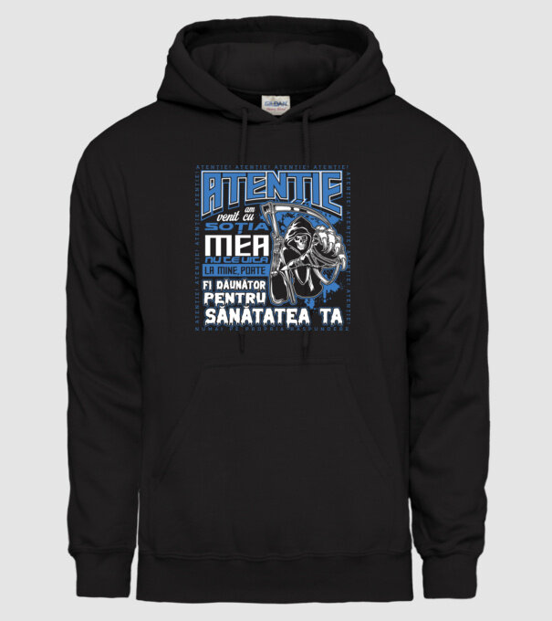 Atenție Am venit cu soția mea model negru pe tricou