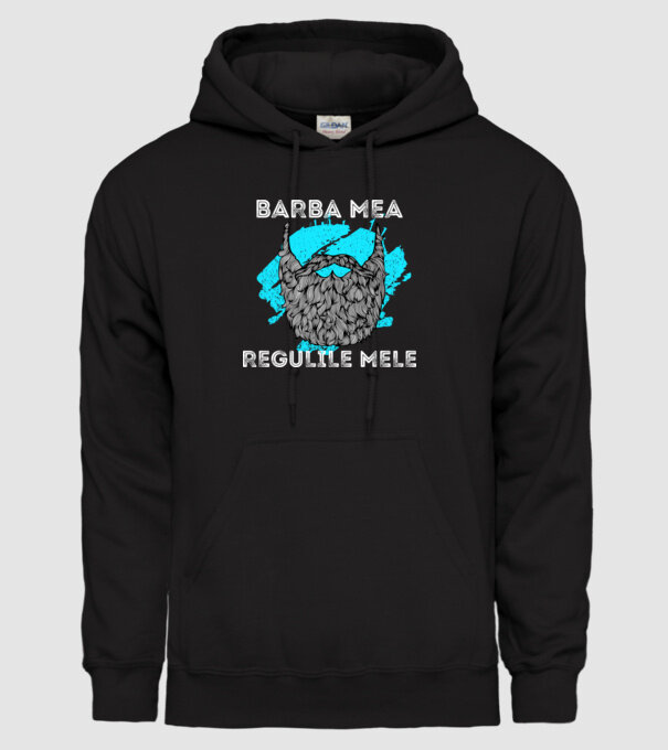 barba mea - regulile mele model negru pe tricou