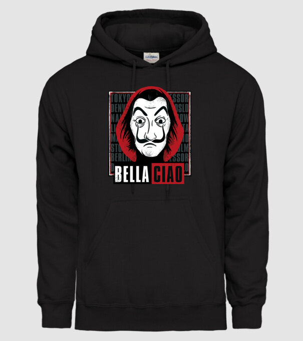 bella ciao dali model negru pe tricou