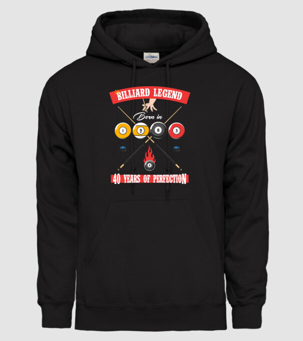 Billiard legend born in 1983 model negru pe tricou