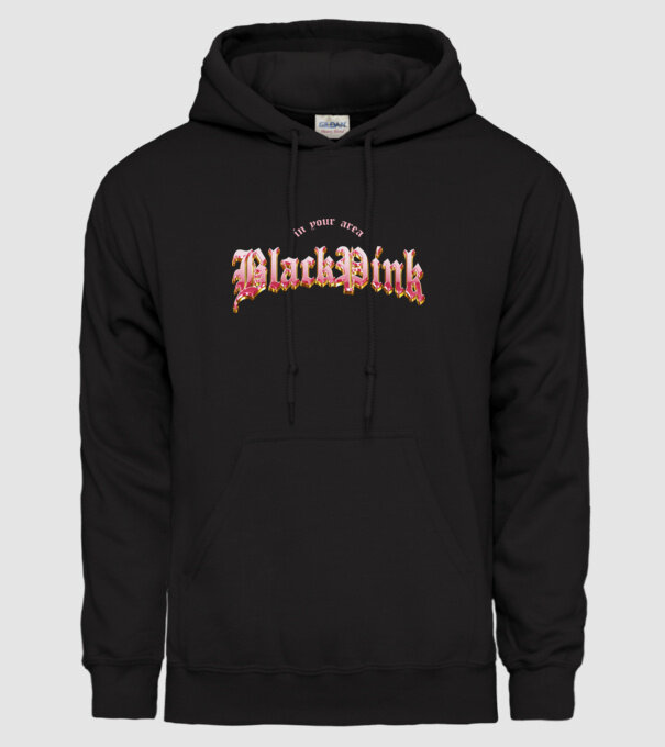 BLACPINK in your area model negru pe tricou