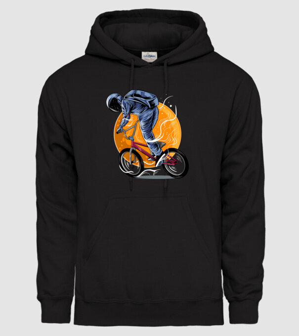 BMX space model negru pe tricou