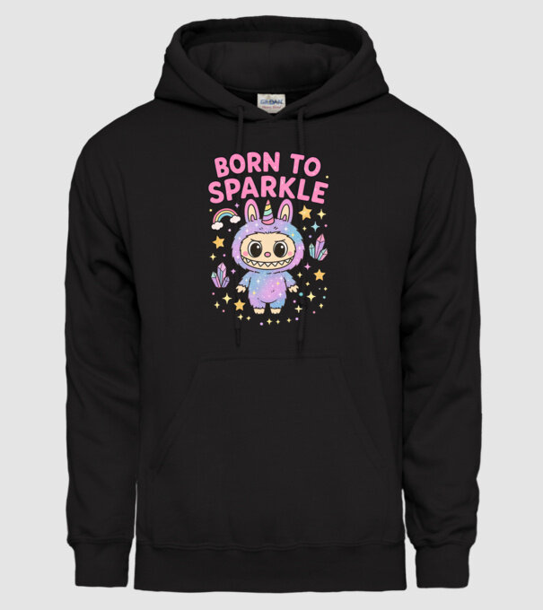 Born to sparkle model negru pe tricou