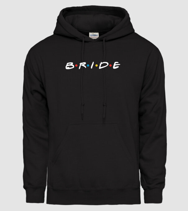 Bride Friends style model negru pe tricou