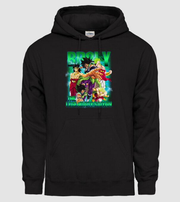 broly dragonball model negru pe tricou