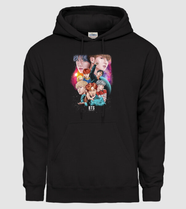 BTS POSTER model negru pe tricou
