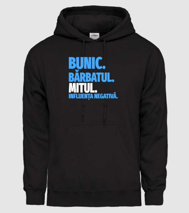 Bunic model negru pe tricou