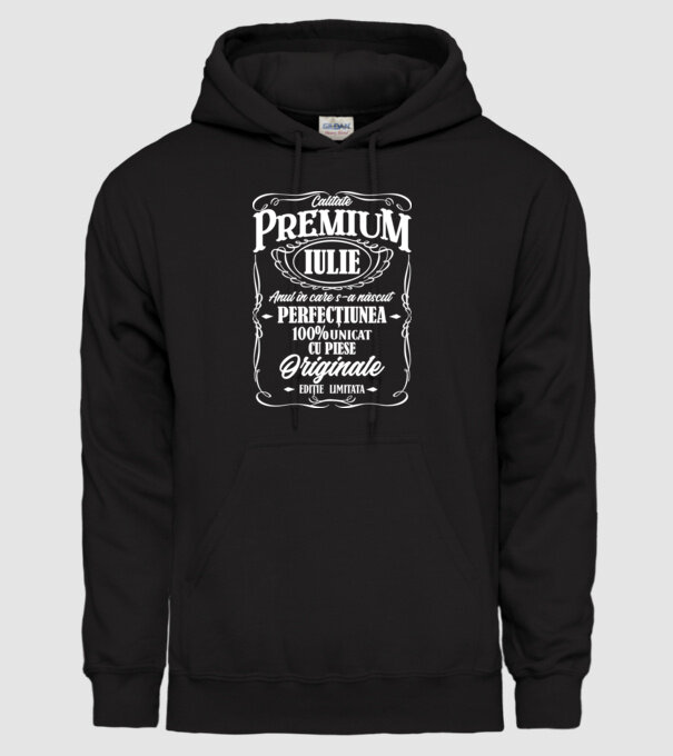 calitate premium -iulie- anul în care s-a născut - perfecțiunea - 100% unicat, cu piese originale, ediție limitată model negru pe tricou