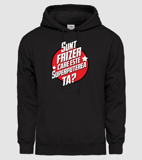 sunt frizer, care este superputerea ta? model negru pe tricou