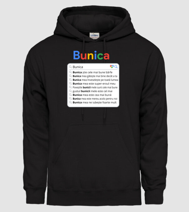 căutare Google Bunica model negru pe tricou