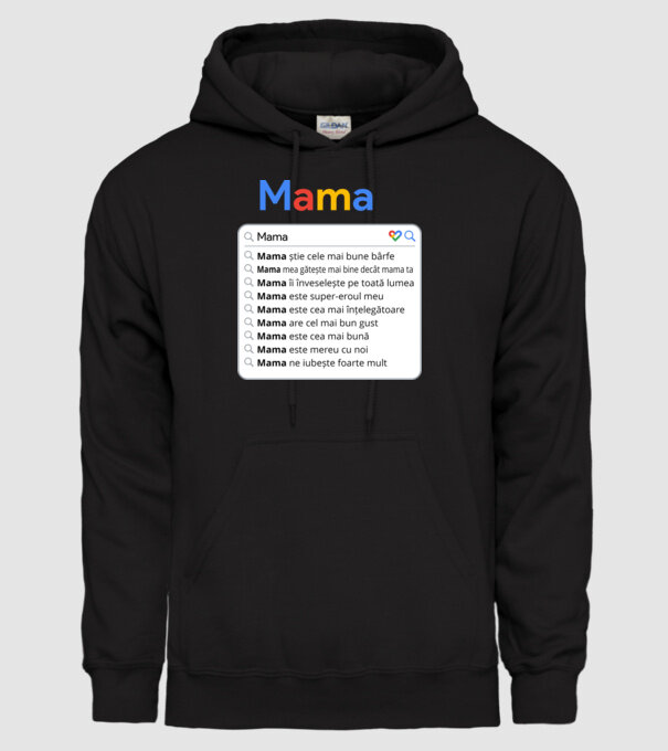 căutare Google Mama model negru pe tricou