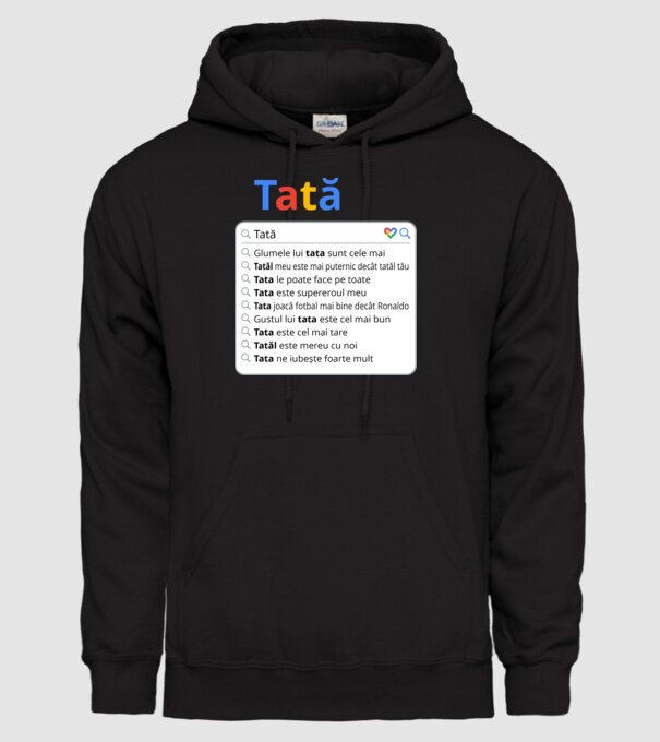 căutare Google Tată model negru pe tricou
